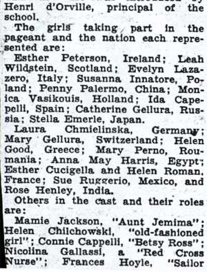 Girls in Costume Present Pageant - Camden Courier-Post, January 8, 1938