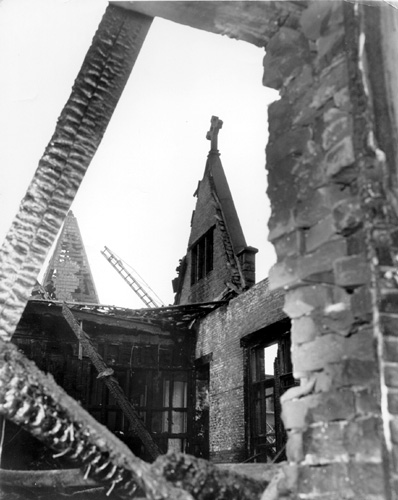 In the aftermath of the April 17, 1960 fire at Camden Catholic High School
