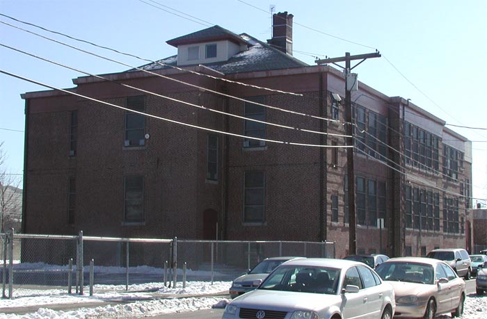 Thomas J. Dudley Elementary School as seen from the southwest corner of North 23rd Street and High Street, February 1, 2004