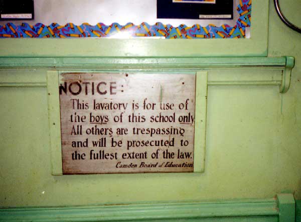 A sign at Parkside School