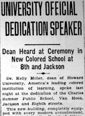 Charles Sumner School dedication, Camden Courier-Post, February 4, 1928