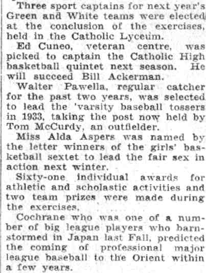 Camden Courier-Post, June 2, 1932 — Camden Catholic High School awards
