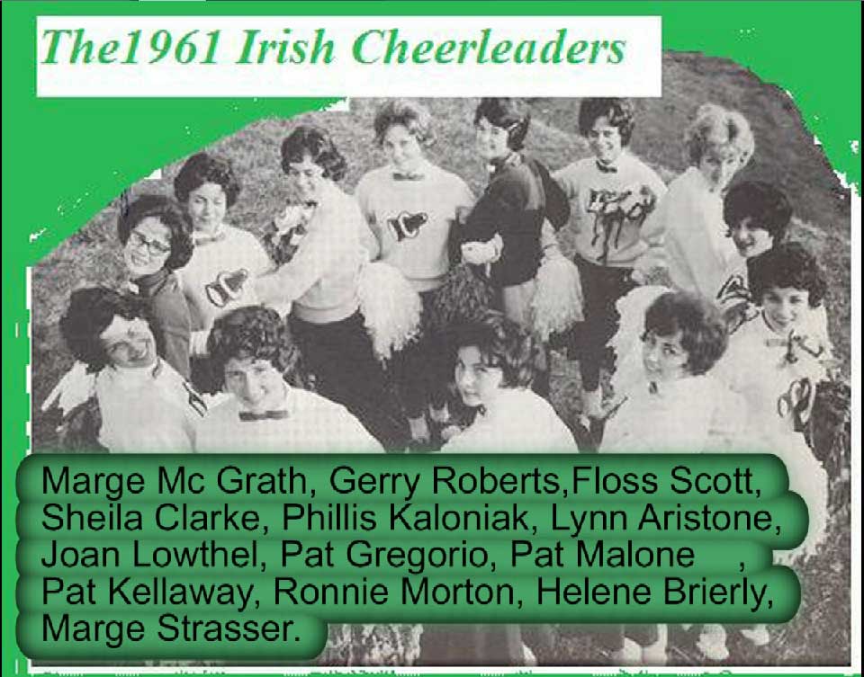 Camden Catholic High School 1961 football cheerleaders