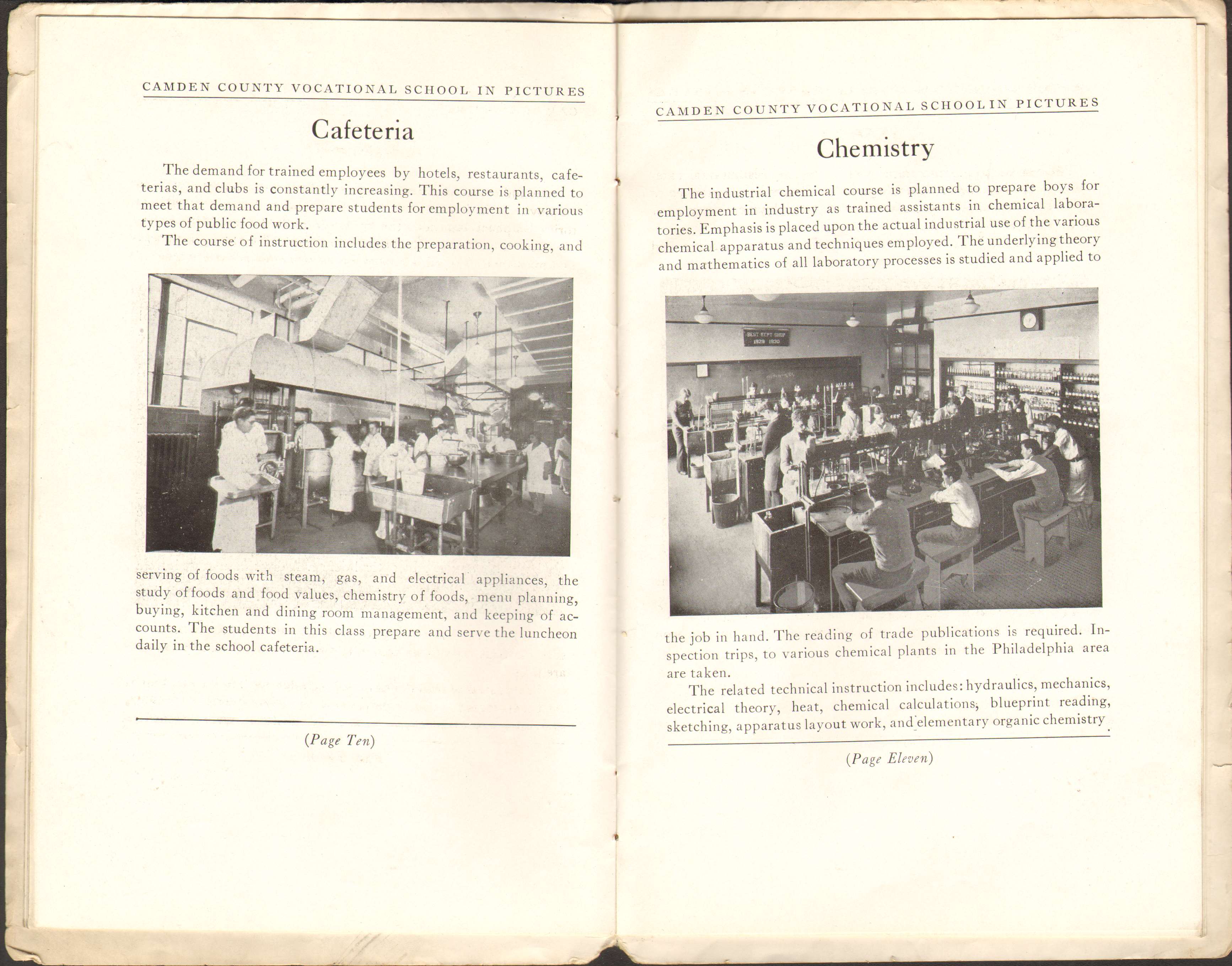 Open House Souvenir Booklet page 10, Camden County Vocational School, 1939