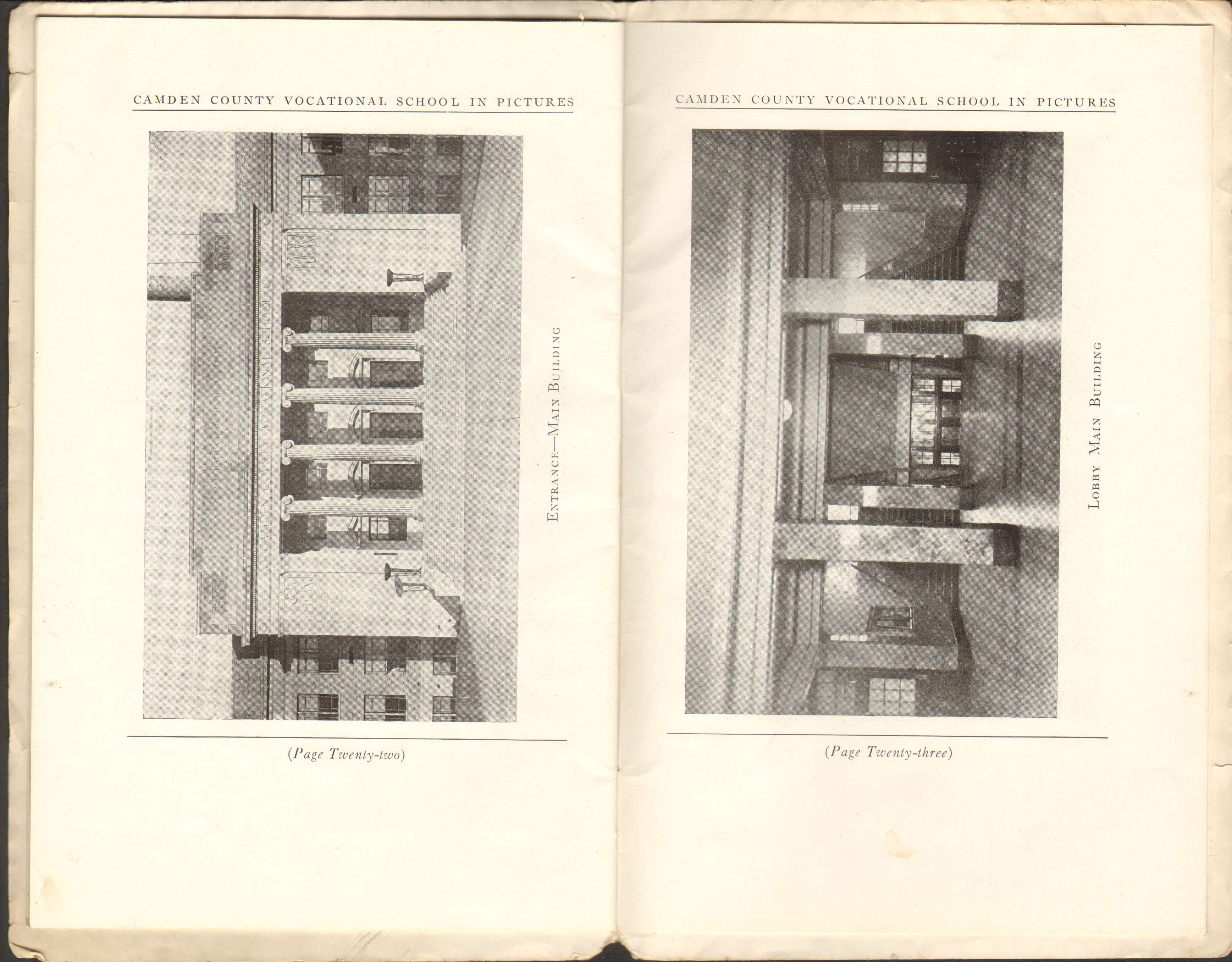 Open House Souvenir Booklet page 22, Camden County Vocational School, 1939