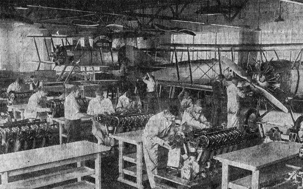 Aircraft mechanics course students at Camden County Vocational School, June 1933
