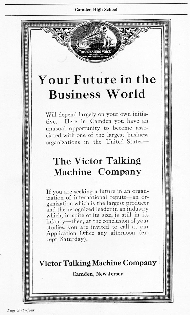 Camden High School 1923 yearbook page 64