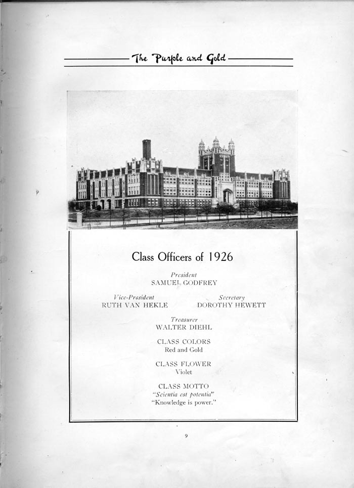 Class officers portrait, 1926