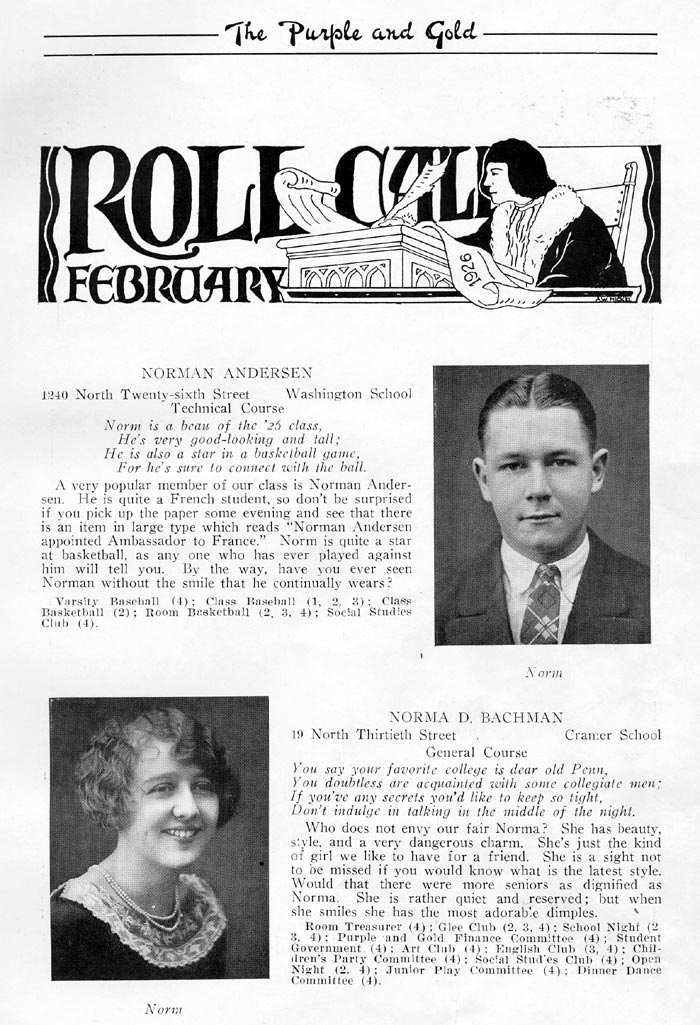 Yearbook page 11, Class of 1926