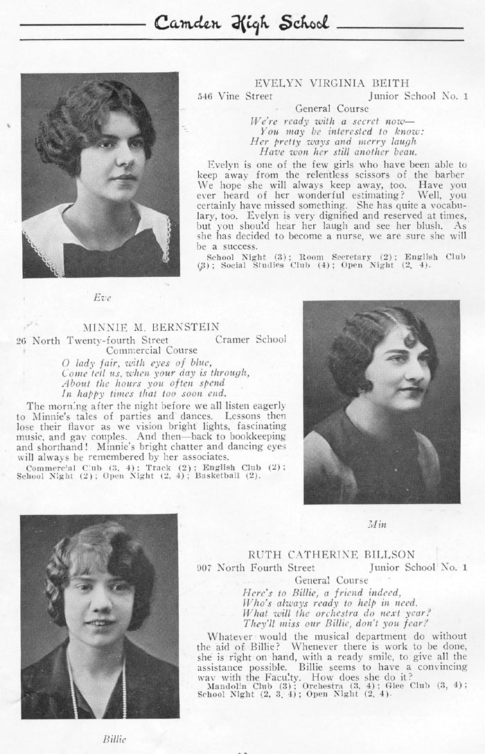 Yearbook page 12, Class of 1926