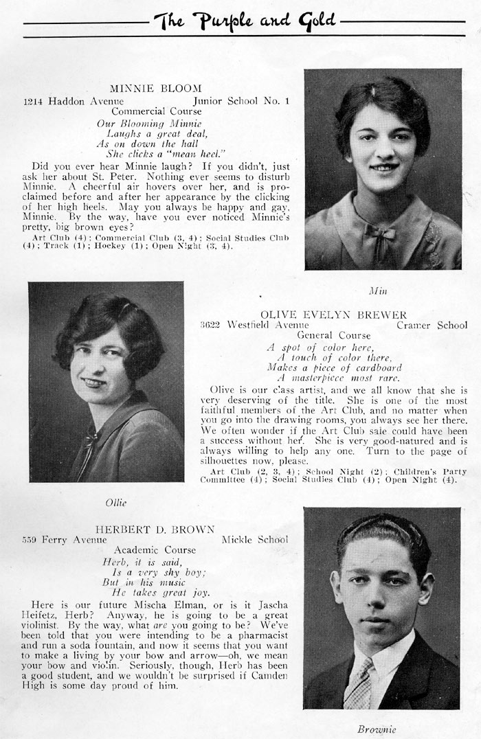 Yearbook page 13, Class of 1926