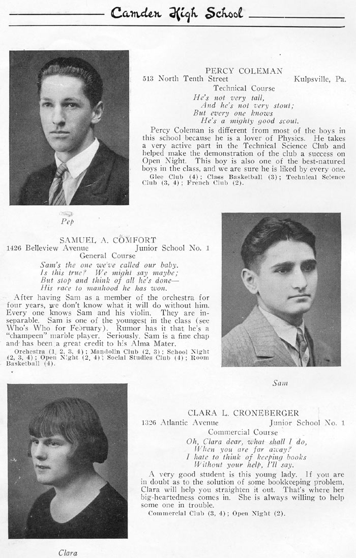 Yearbook page 14, Class of 1926