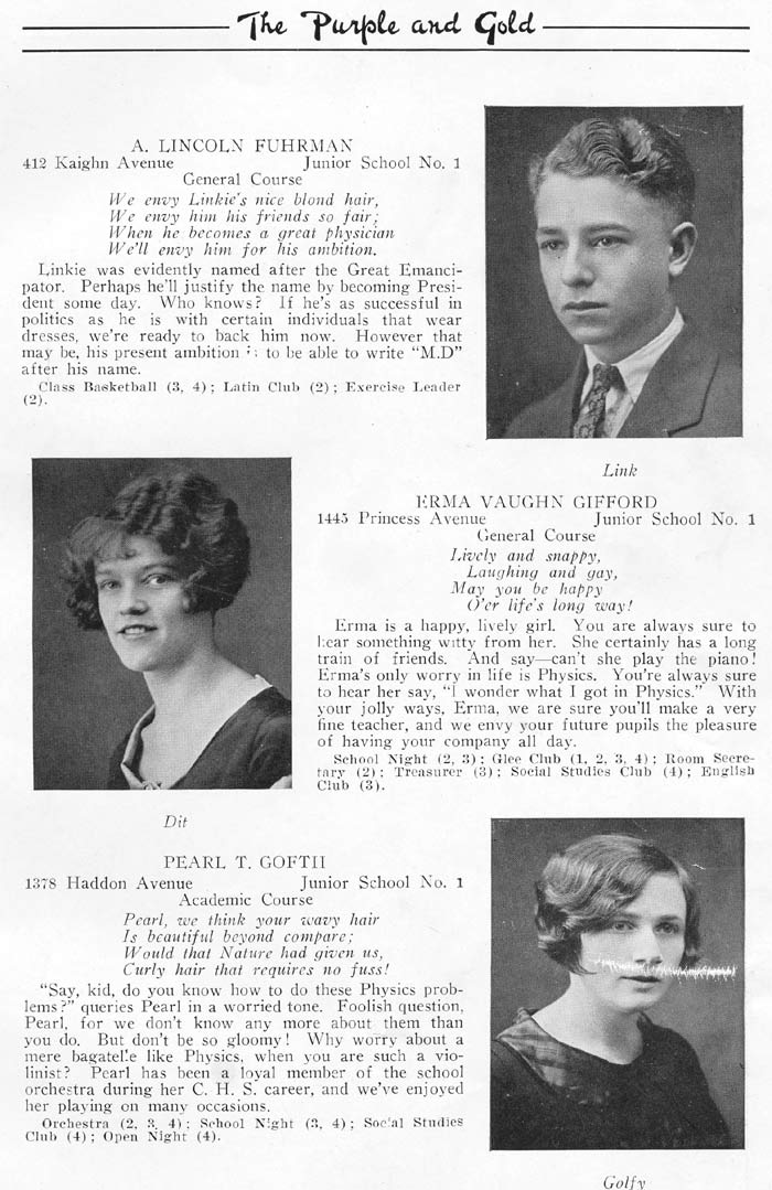 Yearbook page 17, Class of 1926