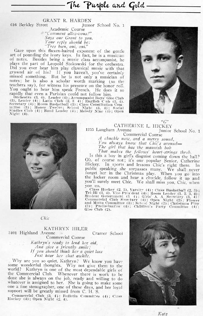 Yearbook page 19, Class of 1926