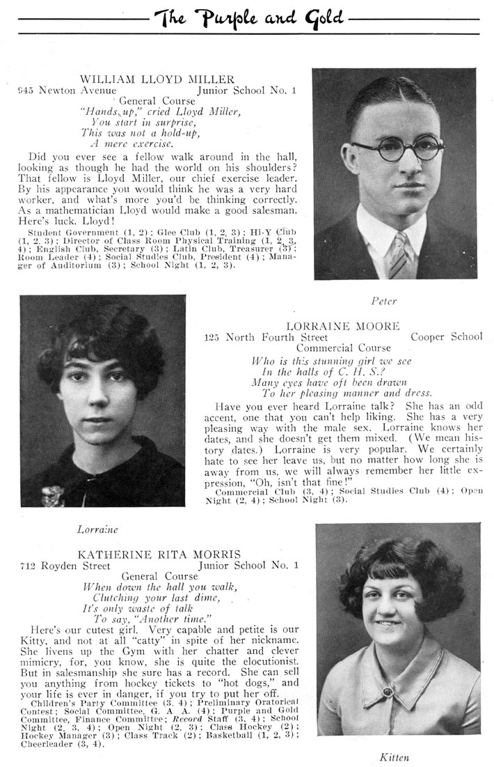 Yearbook page 25, Class of 1926