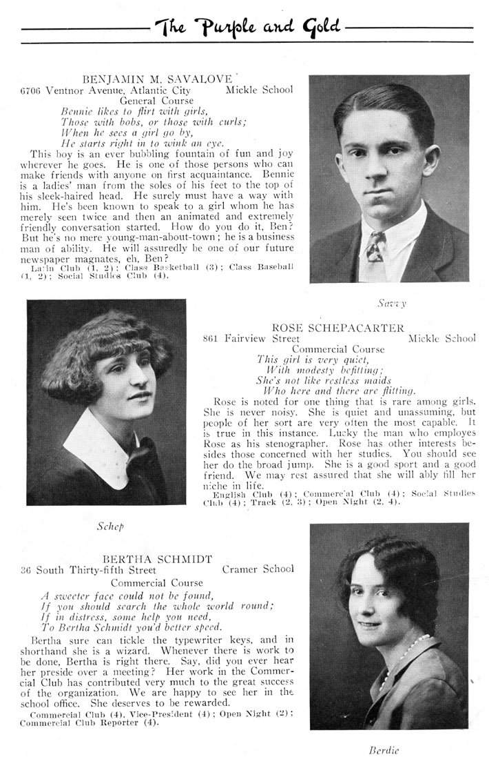 Yearbook page 31, Class of 1926
