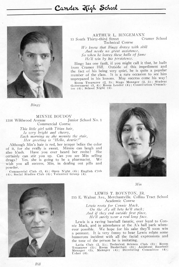 Yearbook page 42, Class of 1926