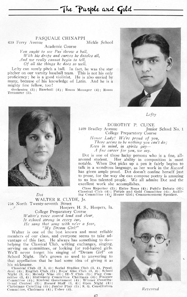 Yearbook page 48, Class of 1926