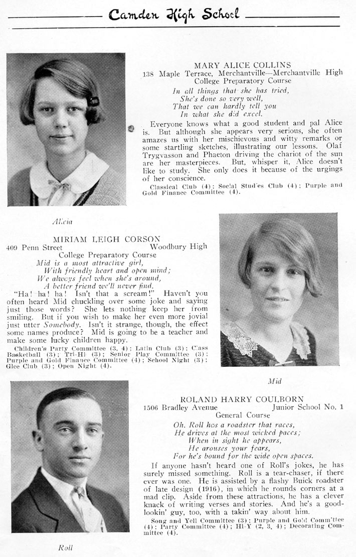 Yearbook page 49, Class of 1926