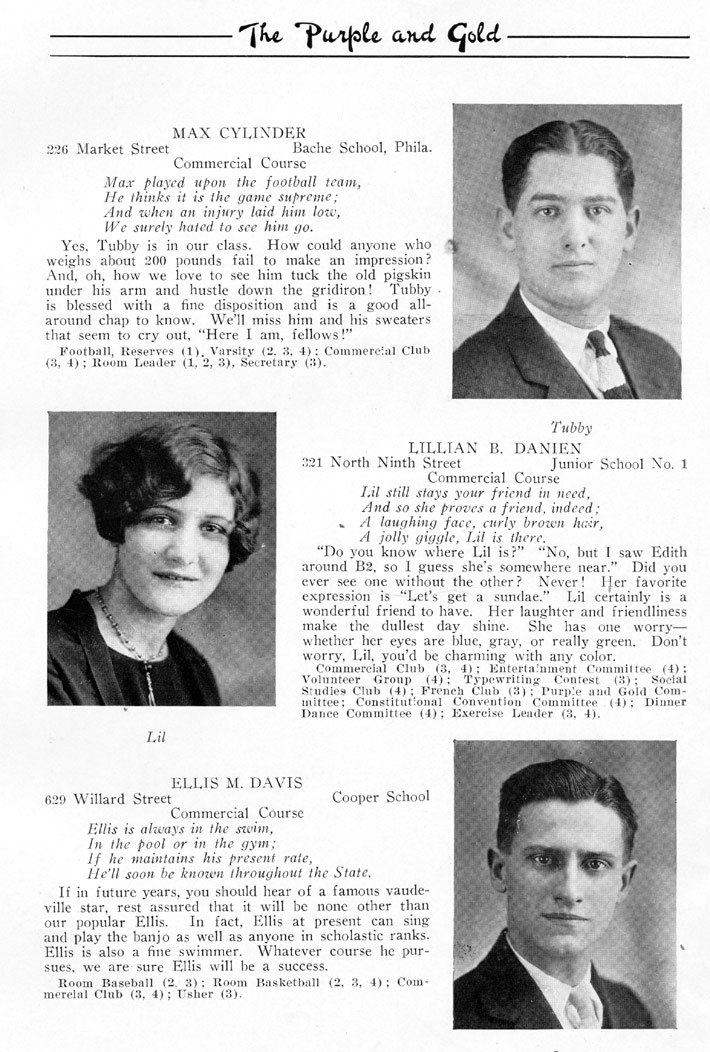 Yearbook page 50, Class of 1926
