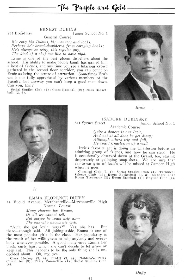 Yearbook page 52, Class of 1926