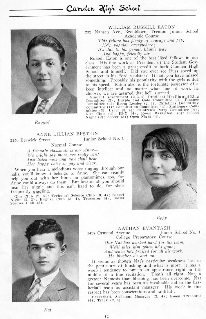 Yearbook page 53, Class of 1926