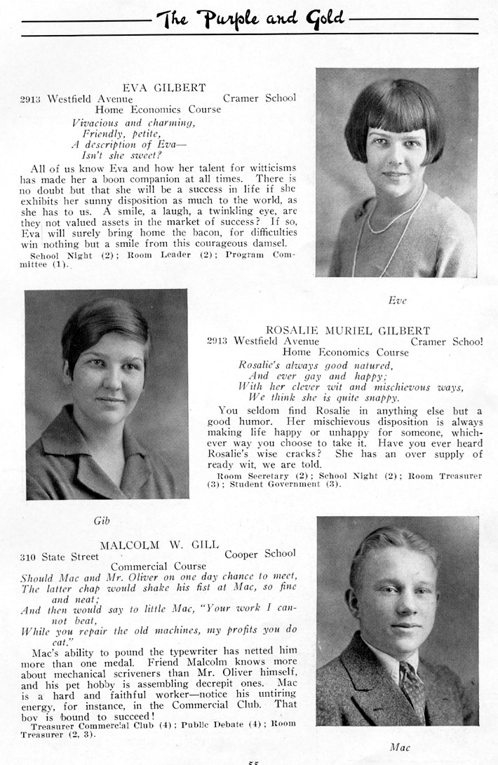 Yearbook page 56, Class of 1926