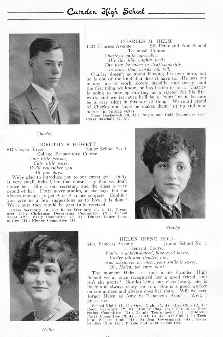 Yearbook page 61, Class of 1926
