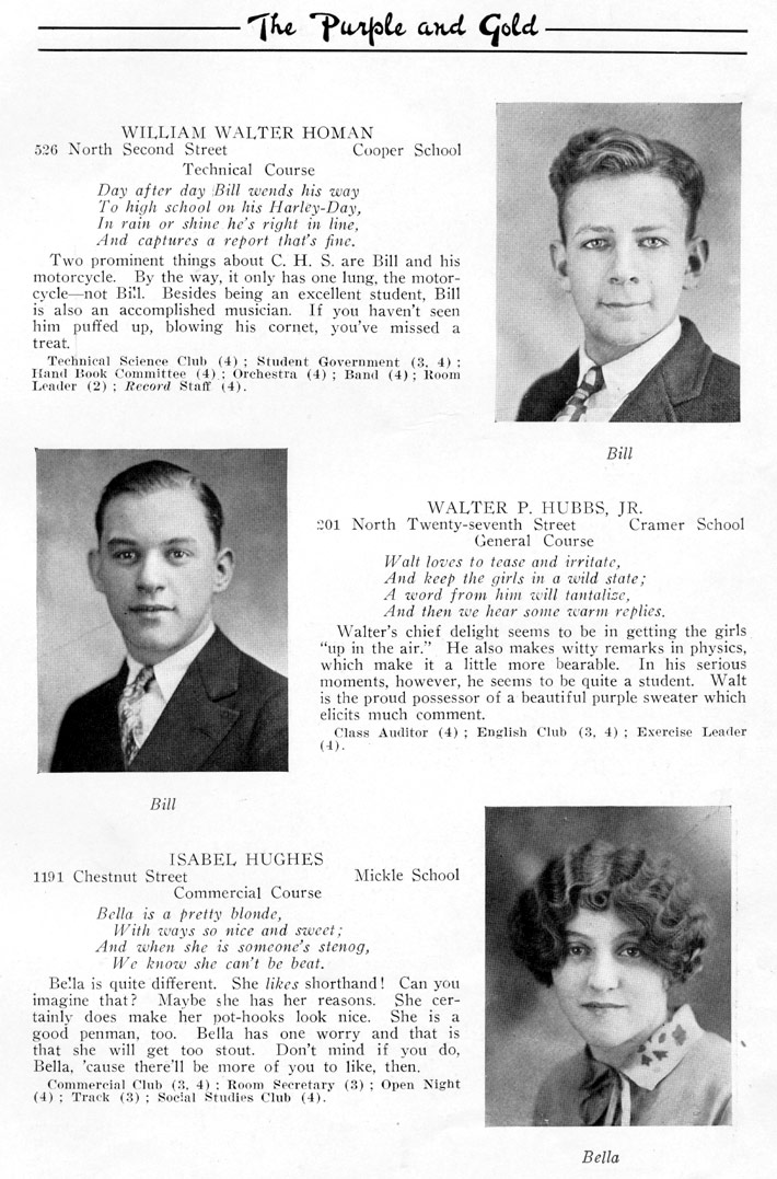Yearbook page 62, Class of 1926