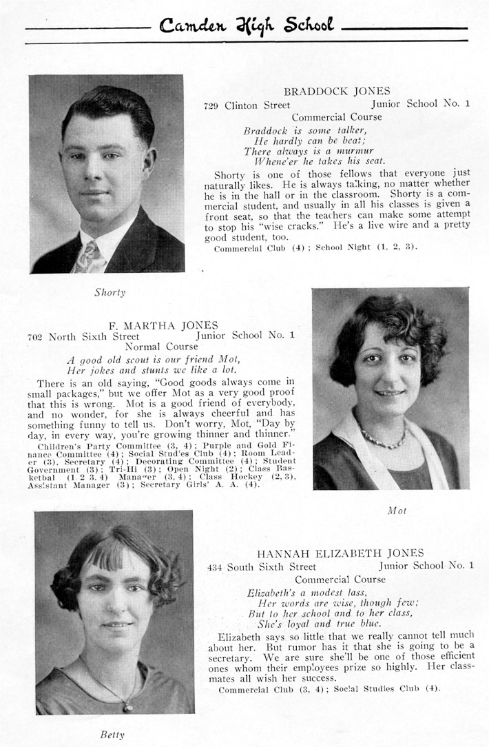 Yearbook page 65, Class of 1926