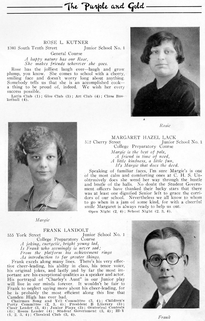 Yearbook page 68, Class of 1926