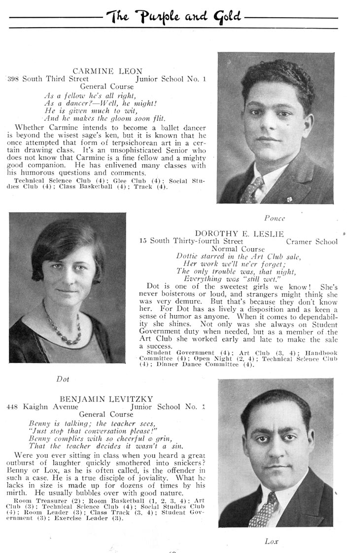 Yearbook page 70, Class of 1926