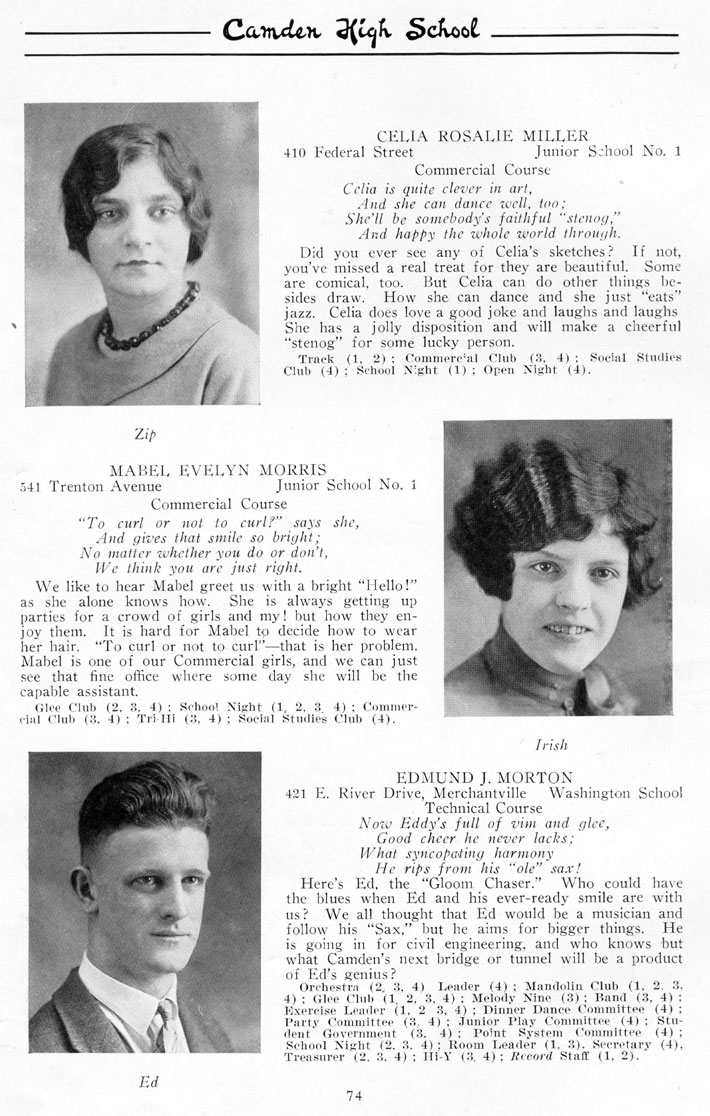 Yearbook page 75, Class of 1926