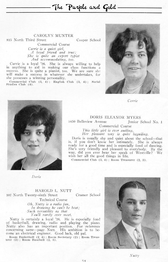 Yearbook page 76, Class of 1926