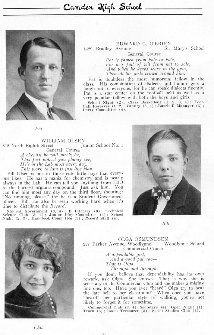 Yearbook page 77, Class of 1926