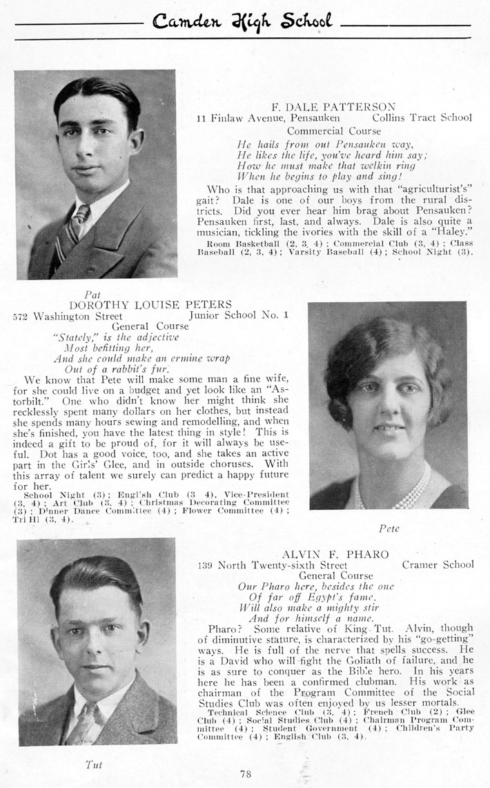 Yearbook page 79, Class of 1926