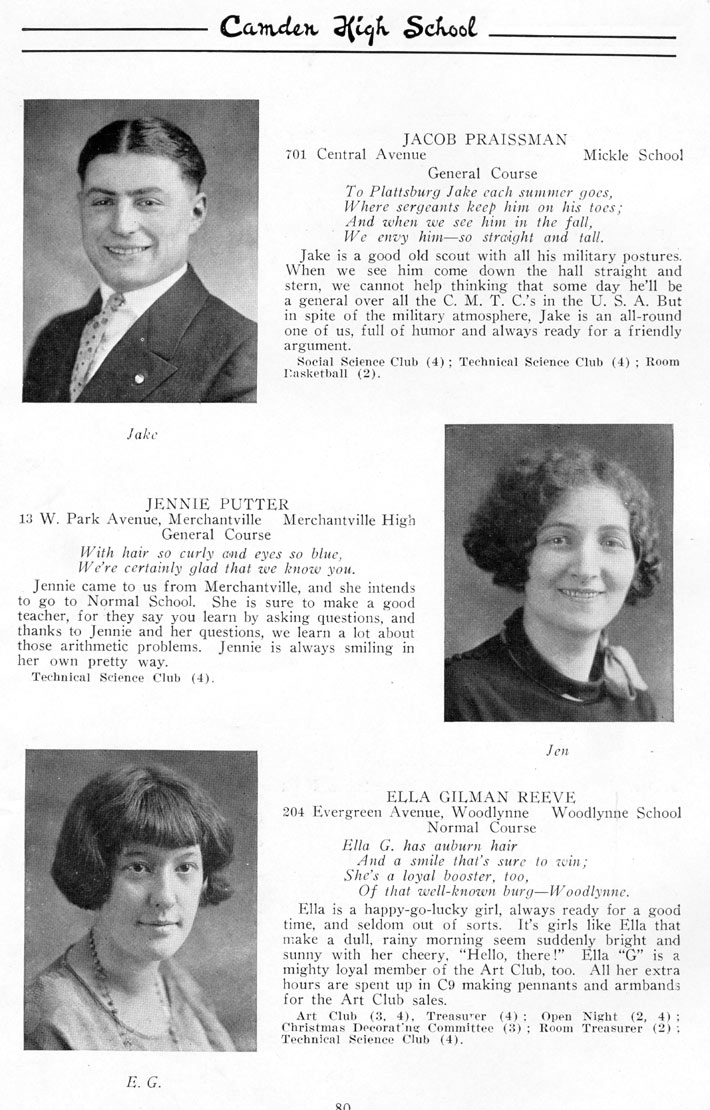 Yearbook page 81, Class of 1926
