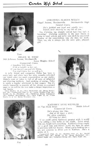 Yearbook page 95, Class of 1926