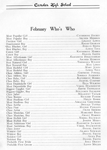 Yearbook page 99, Class of 1926