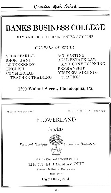 Advertisers page 118, Class of 1926 yearbook