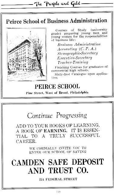 Advertisers page 119, Class of 1926 yearbook