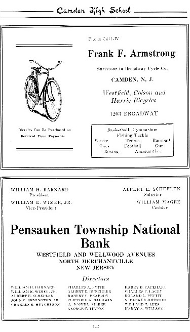 Advertisers page 122, Class of 1926 yearbook