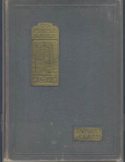 Camden High School January 1928 Purple and Gold yearbook cover