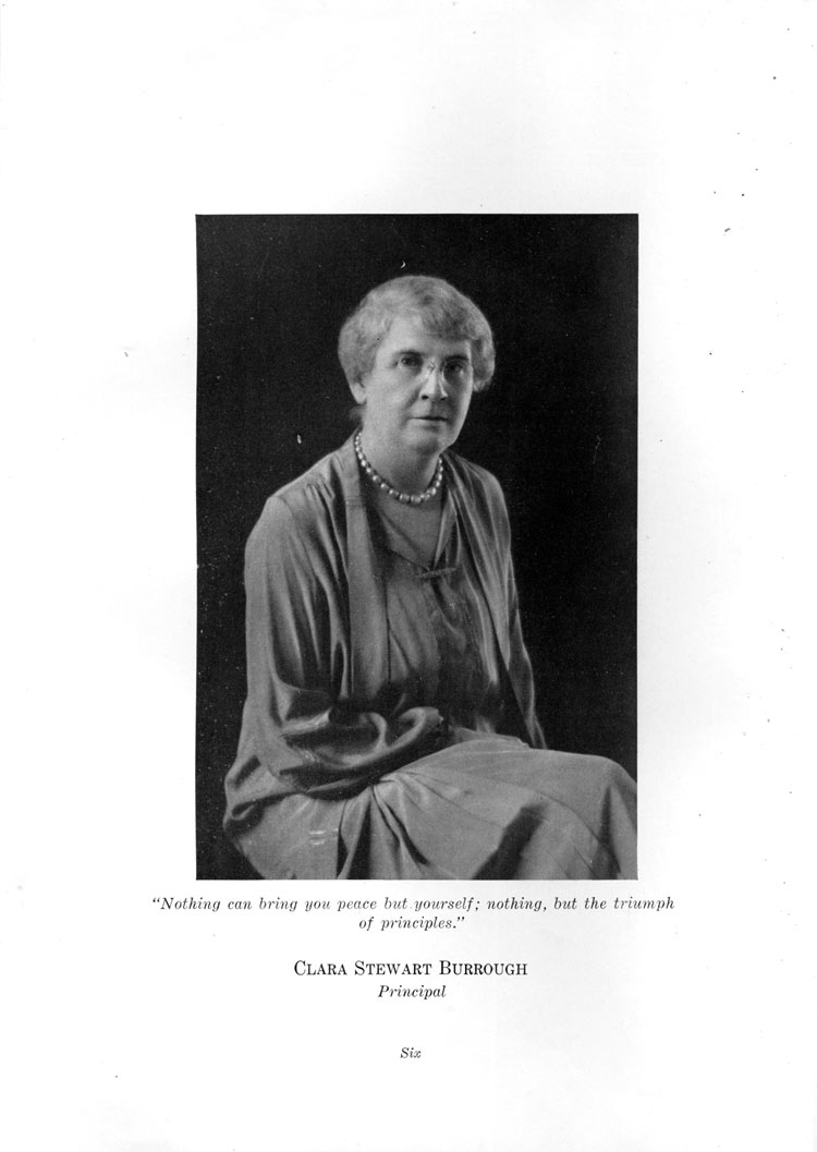 Clara Stewart Burrough, principal of Camden High School
