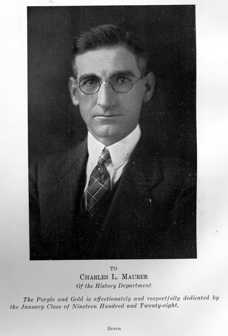 Charles L. Maurer, faculty adviser