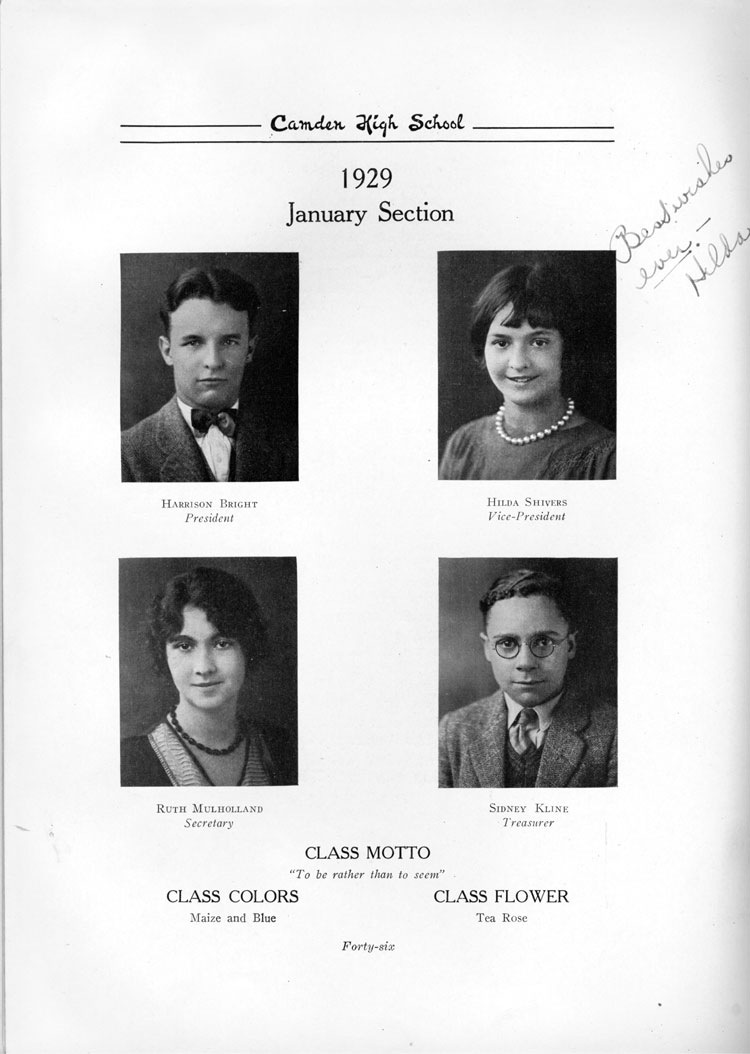 1929 January Section class officers, page 46