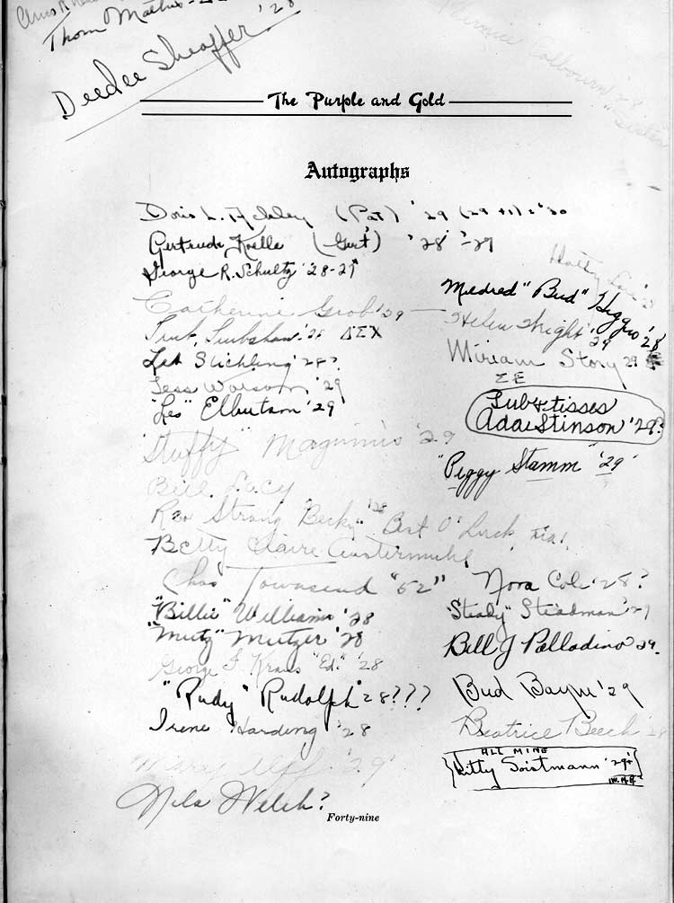 Class pages, page 49