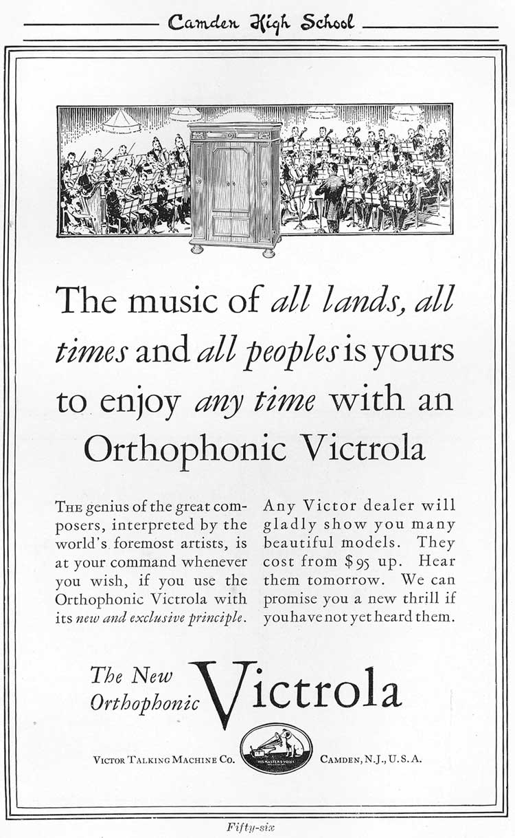 Advertisers page 56: Victor Talking Machine Co.