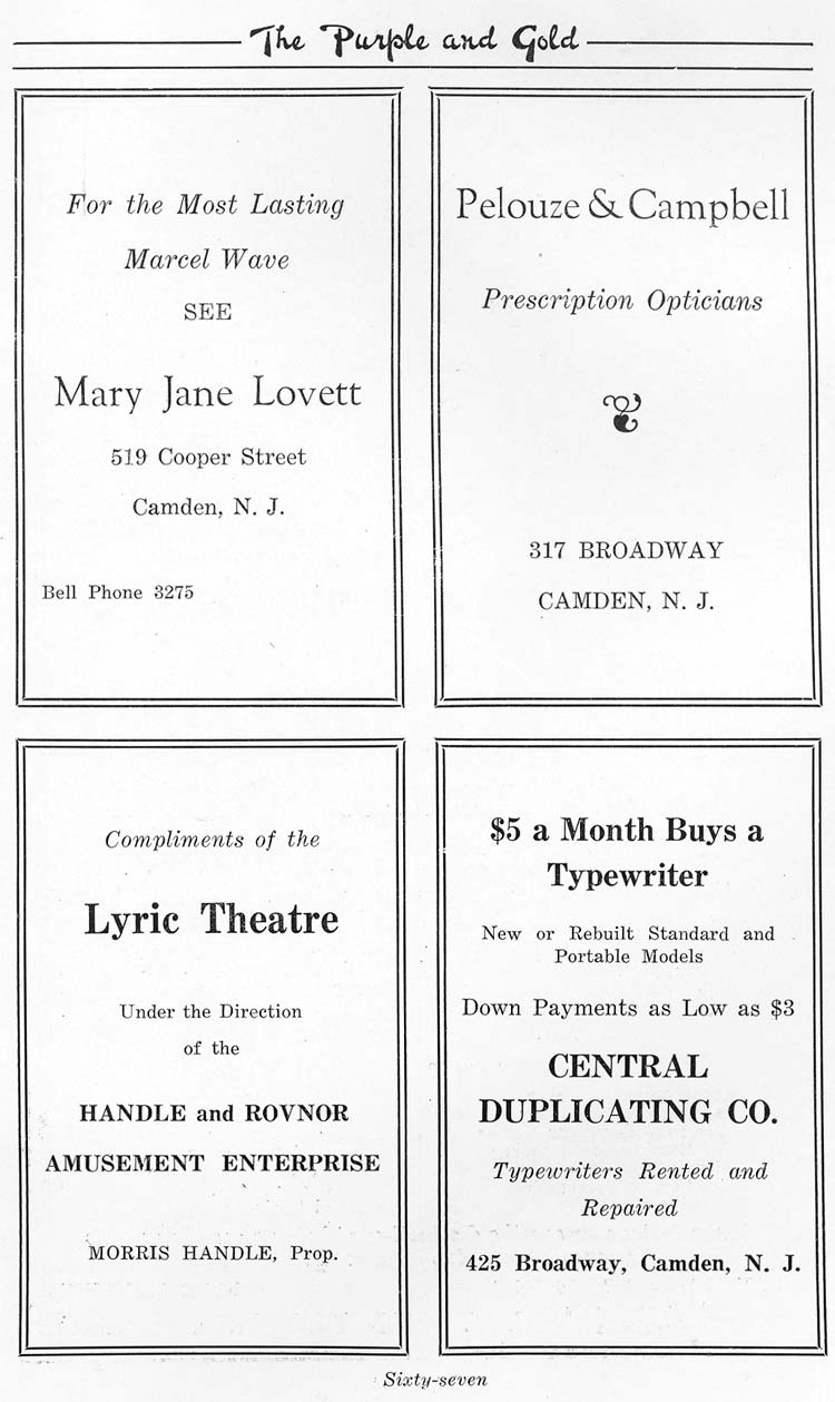 Advertisers page 66 continued