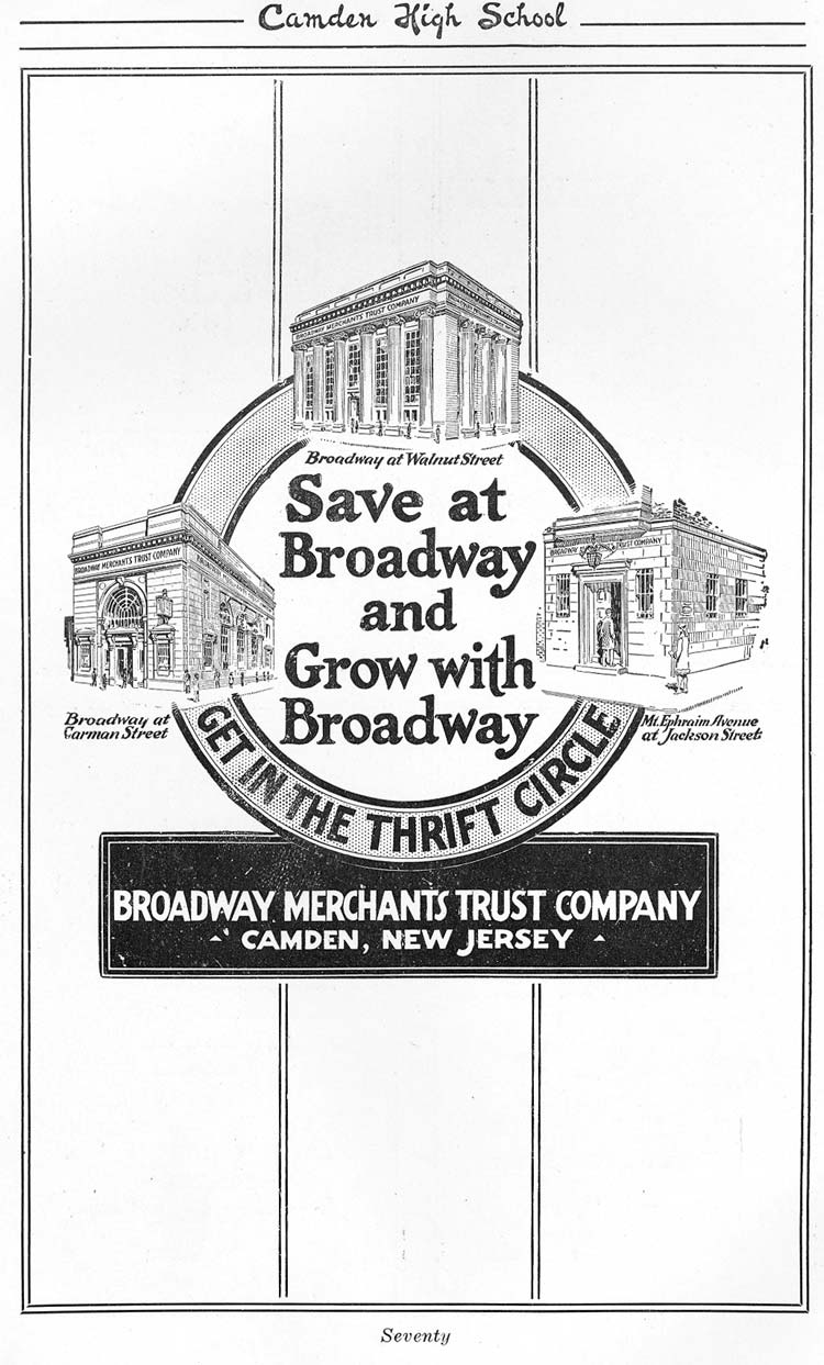 Advertisers page 70: Broadway-Merchants Trust Company
